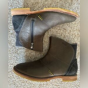 Ahnu Waterproof Leather Ankle Boots